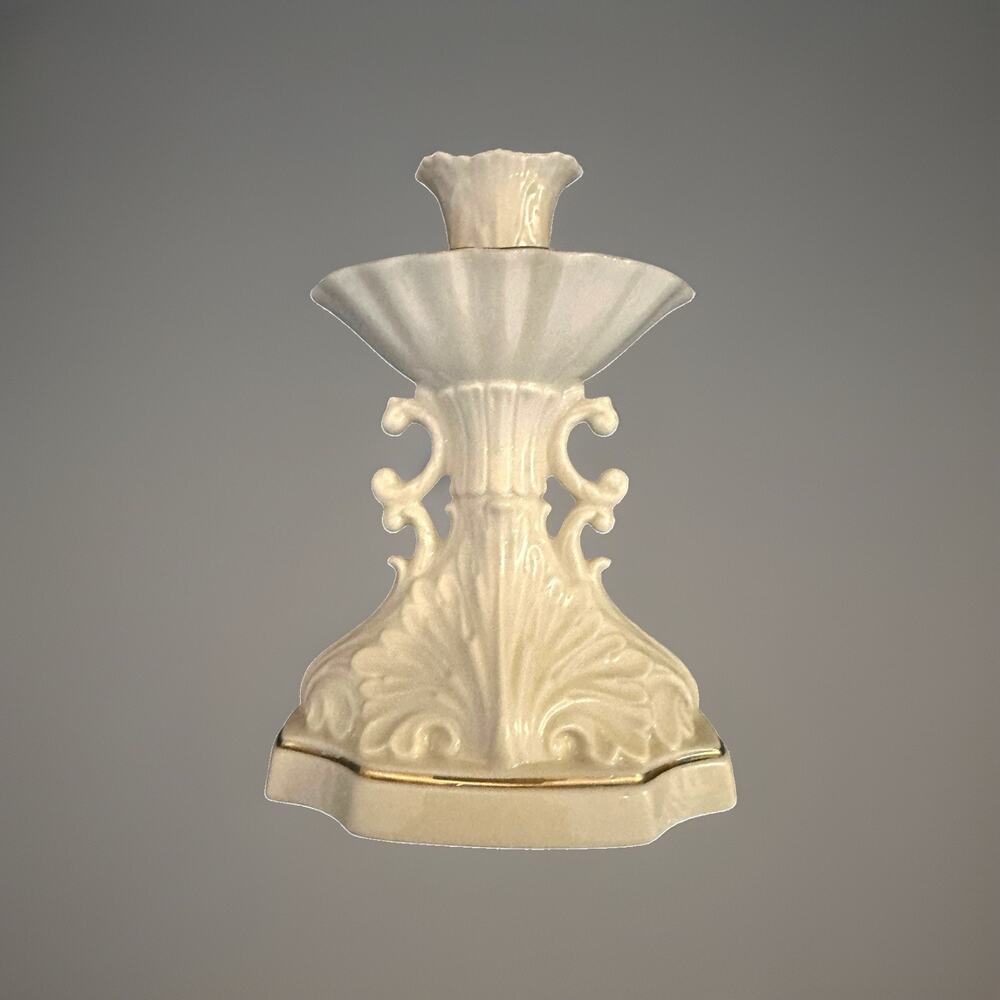 Lenox Millennium Aquarius 22k Gold Trim Pattern 6" Candle Holder New with Tag